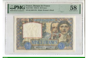 78374 - 20 FRANCS SCIENCE & TRAVAIL - Type 1940