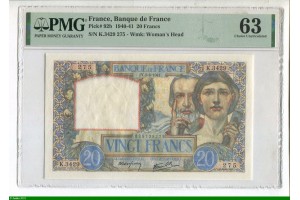 78376 - 20 FRANCS SCIENCE & TRAVAIL - Type 1940