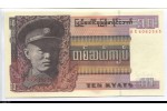 79336 - 10  Kyats Portrait du général Aung San 79336 - 10  Kyats Portrait du général Aung San