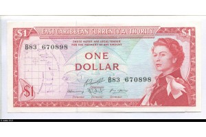 79365 - 1 Dollar Elizabeth II & Palmier  Série B83-B85  Grenade