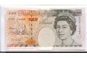 79551 - 10 Pounds Elizabeth II  & Charles Dickens    *     *     *    *