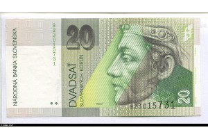 79854 - 20 Korun Portrait du prince Pribina     *   *   *   *