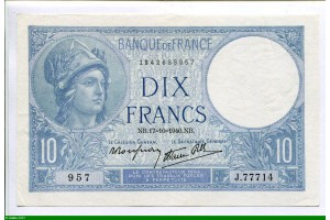 80028 - 10 FRANCS MINERVE - Type 1915 modifié
