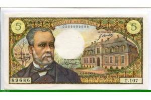 80111 - 5 FRANCS PASTEUR - Type 1966