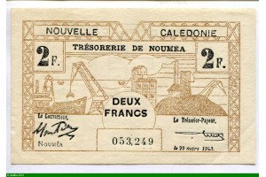 80272 - 2 FRANCS  Trésorerie de NOUMEA