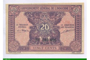 81817 - 20 Cents Gvt Général de l'Indochine  Série BY      PROMO