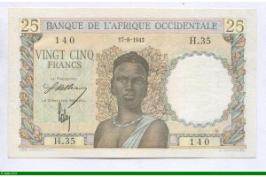 82714 - 25 FRANCS Jeune Femme Africaine