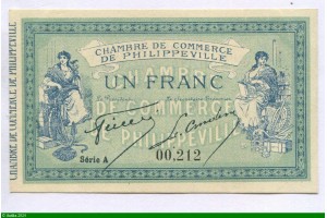 82755 - 1 FRANC Chambre Commerce Philippeville