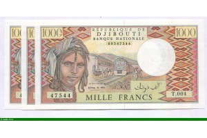 82868 - 1000 FRANCS Jeune Fille & Train