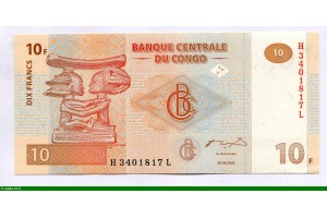 83216 - 10 FRANCS Appuie tête Chef Luba     *      *