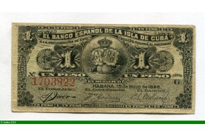 83252 - 1 Peso El Banco Espanol de la Isla de Cuba