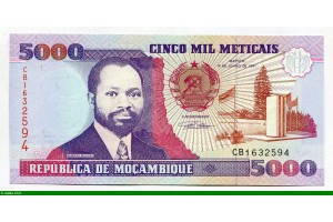 83686 - 5000 Meticais Portrait Samora Machel