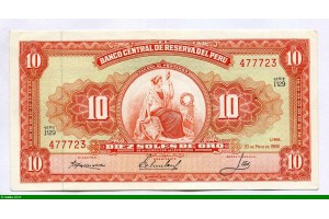 83796 - 10 Soles de Oro  Liberty Assise