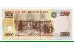83948 - 5000  Bolivares Simon Bolivar