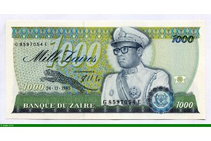 83968 - 1000 Zaïres Mobutu & Léopard