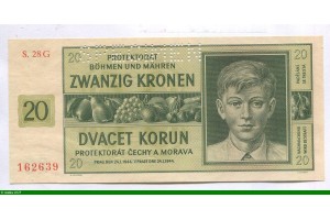 84923 - 20 Korun Portrait Jeune Homme & Fruits   SPECIMEN
