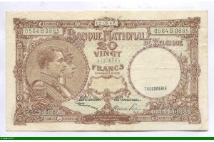84931 - 20 Francs Roi Albert & Reine Elizabeth