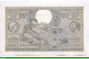 84932 - 100 Francs Roi Albert & Reine Elizabeth