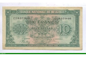 84933 - 10 Francs/2 Belgas Vert