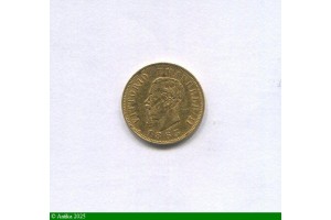 85245 - 10 LIRE VICTOR EMMANUEL II  3,22 gr   Turin