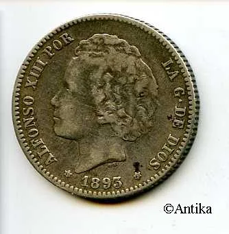 1 PESETA Argt ALPHONSE XIII 1886-1931 PROMO