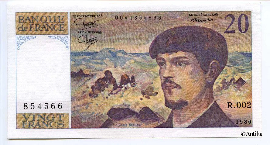20 FRANCS DEBUSSY - Type 1980