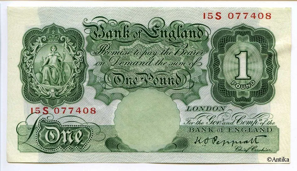 1 Pound Vert Britannia Sig:Peppiatt * * * * * PROMO