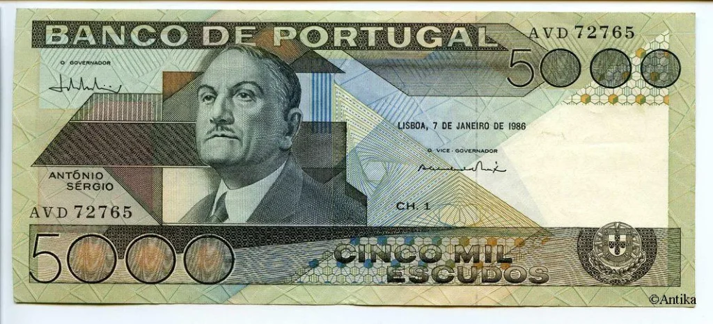 5000 Escudos Antonio Sergio de Sousa