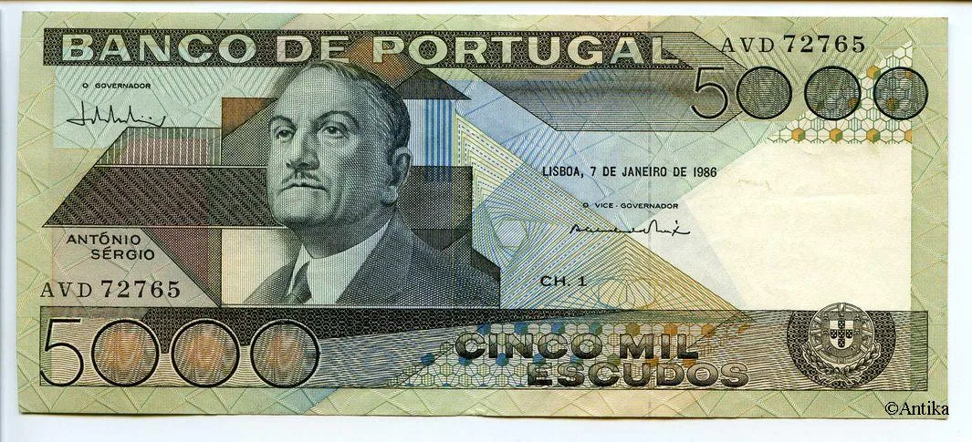 5000 Escudos Antonio Sergio de Sousa