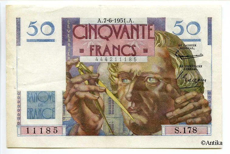 50 FRANCS LE VERRIER - Type 1946