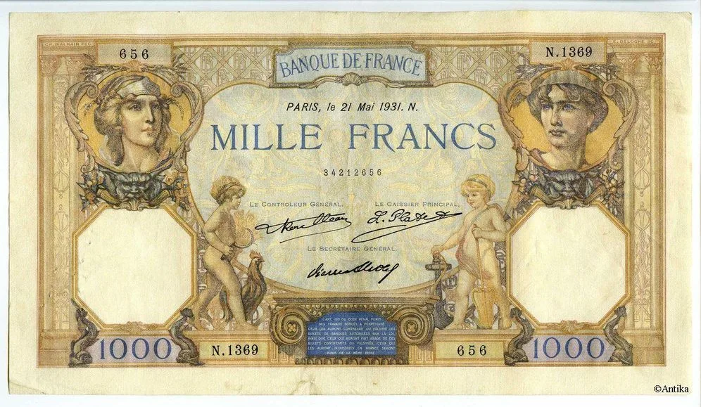 1000 FRANCS CERES & MERCURE - Type 1927