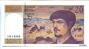 20 FRANCS DEBUSSY - Type 1980 Modifié