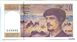 20 FRANCS DEBUSSY - Type 1980 Modifié