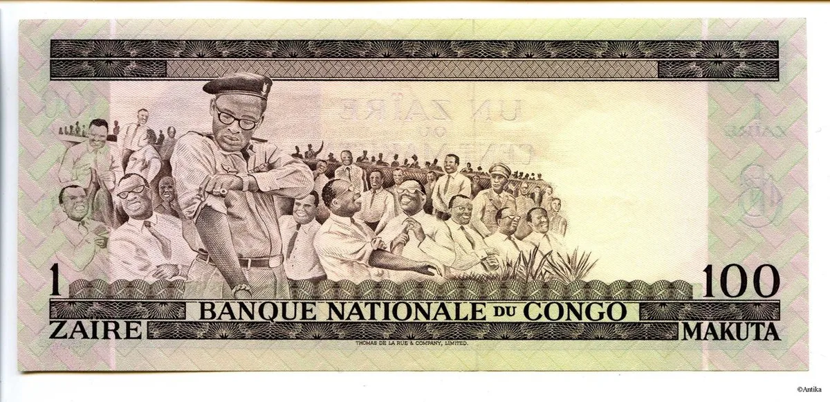 100 Makuta- 1 Zaire Mobutu Stade * *