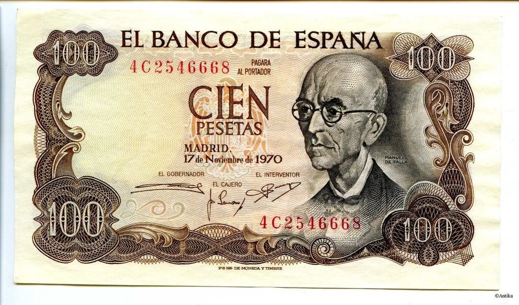 100 Pesetas M. de Falla * * * * * * PROMO