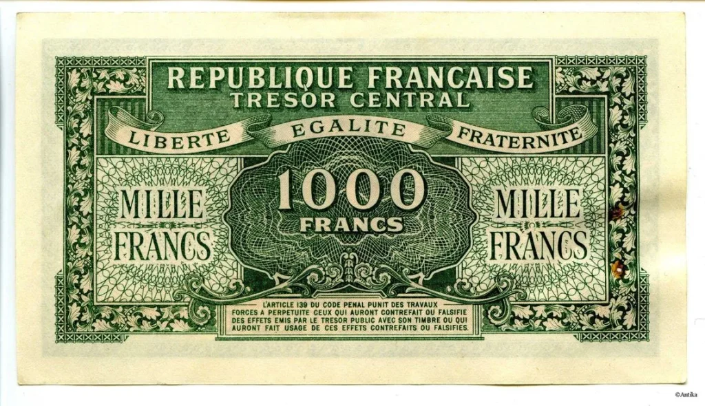 1000 FRANCS (Marianne)chiffres gras