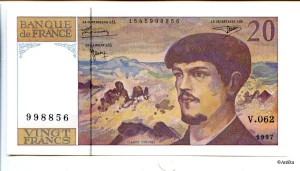 20 FRANCS DEBUSSY - Type 1980 Modifié