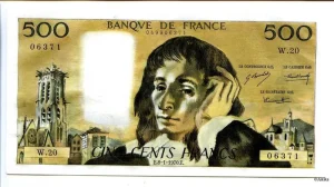 500 FRANCS PASCAL - Type 1968