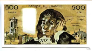 500 FRANCS PASCAL - Type 1968