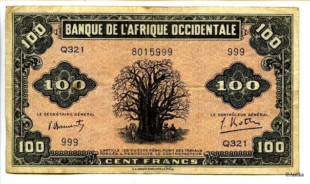 100 FRANCS Baobab Imp° USA