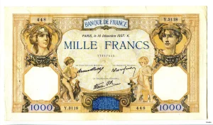 1000 FRANCS CERES & MERCURE - Type 1927 modifié
