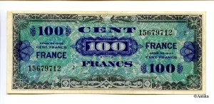 100 FRANCS Verso "France"