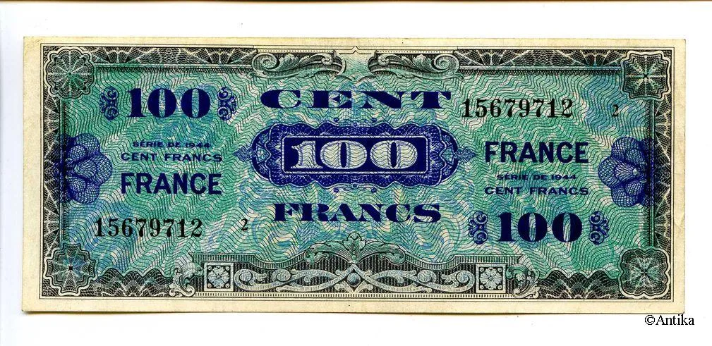 100 FRANCS Verso "France"
