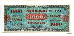1000 FRANCS Verso "France"