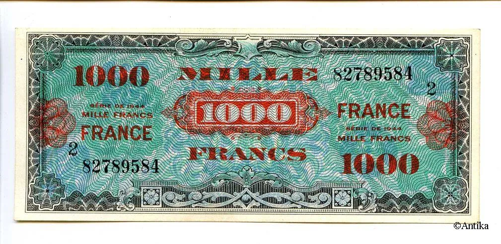 1000 FRANCS Verso "France"
