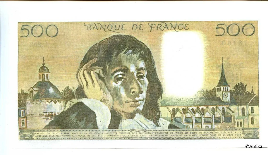 500 FRANCS PASCAL - Type 1968