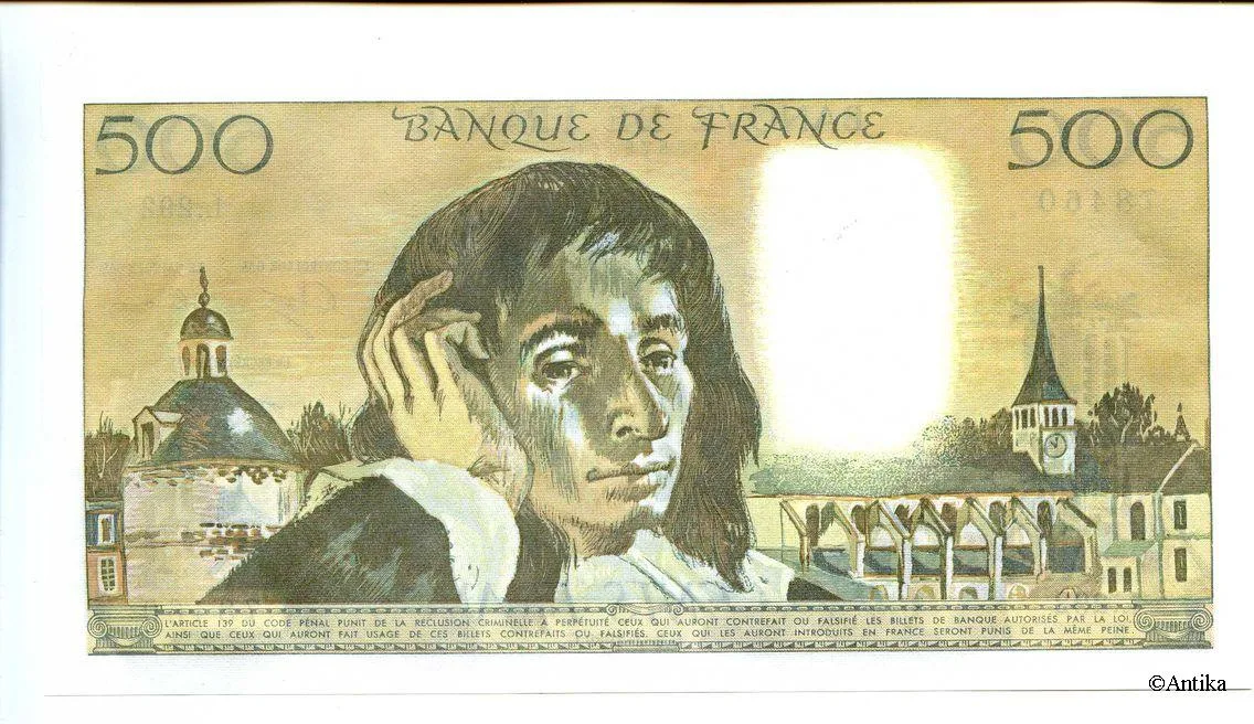 500 FRANCS PASCAL - Type 1968