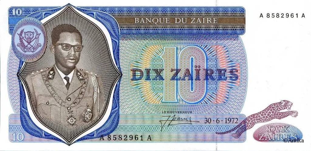 10 Zaîres Mobutu Léopard PROMO