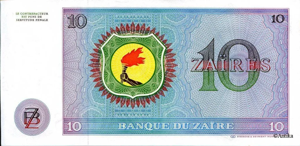 10 Zaîres Mobutu Léopard PROMO