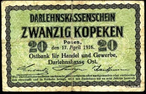 20 Kopeken Occupation de la Lituanie Posen PROMO